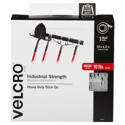 VELCRO Brand Industrial Strength Tape, 10' X 2", White