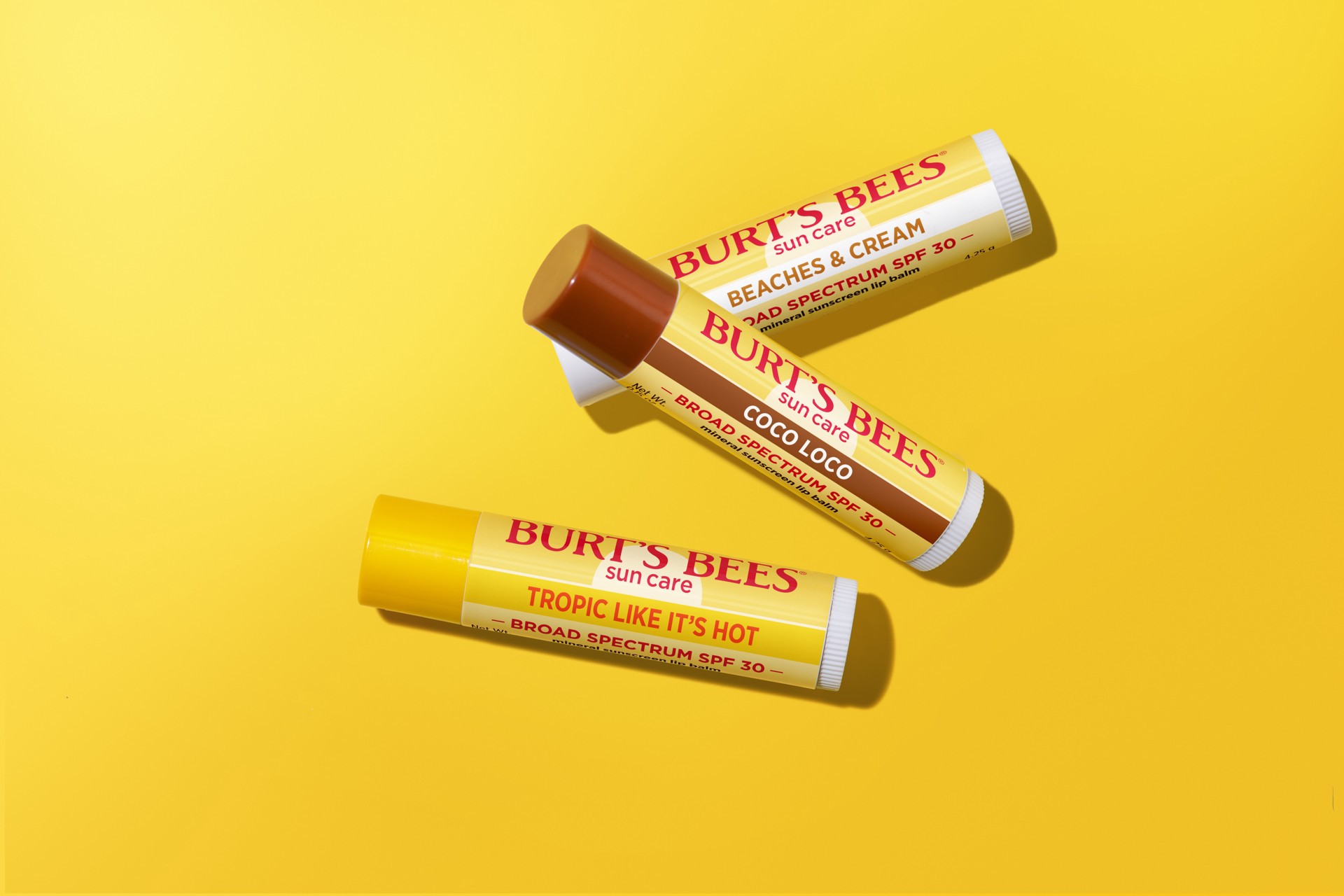 slide 5 of 5, Burt's Bees Sun Care Island Getaway SPF 30 Lip Balm, Natural Origin Lip Care, 3 Tubes, 0.15 oz., 0.45 oz