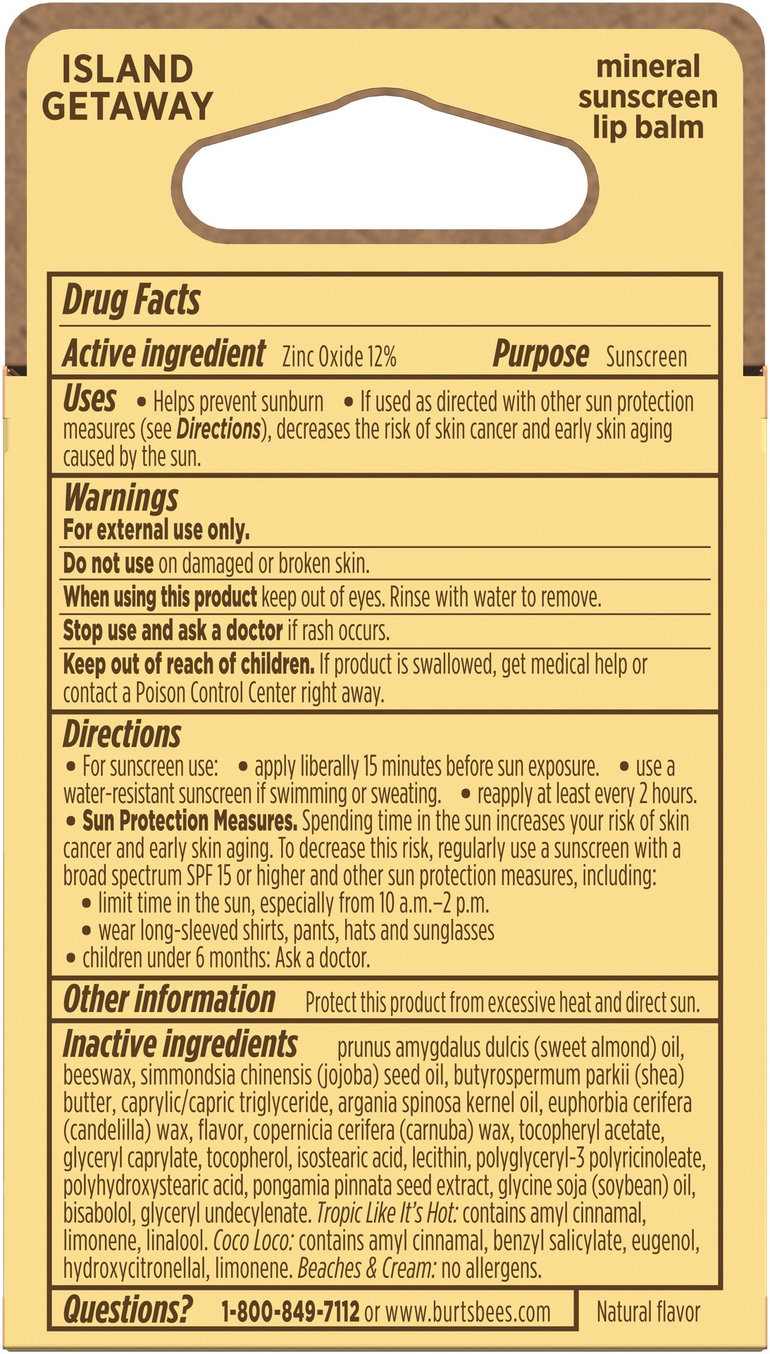 slide 4 of 5, Burt's Bees Sun Care Island Getaway SPF 30 Lip Balm, Natural Origin Lip Care, 3 Tubes, 0.15 oz., 0.45 oz