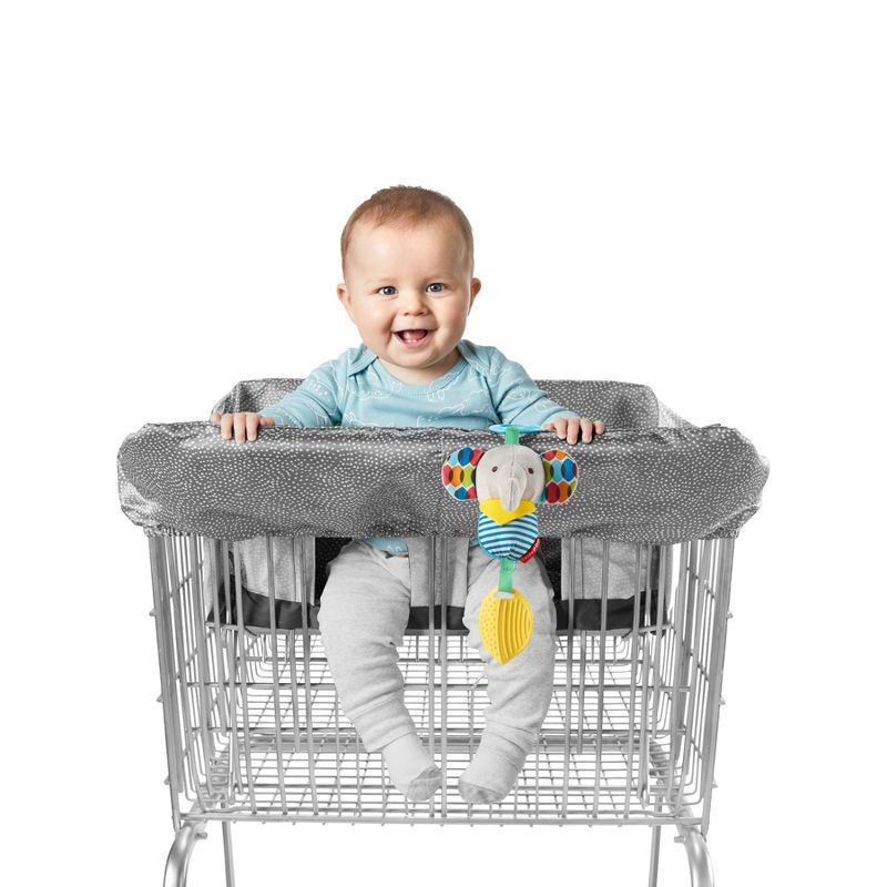 slide 3 of 5, Skip Hop Take Cover Shopping Cart Cover - Gray Dot, 1 ct