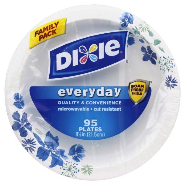 slide 1 of 1, Dixie Everyday Plates, 8-1/2 Inch, Family Pack, 95 ct