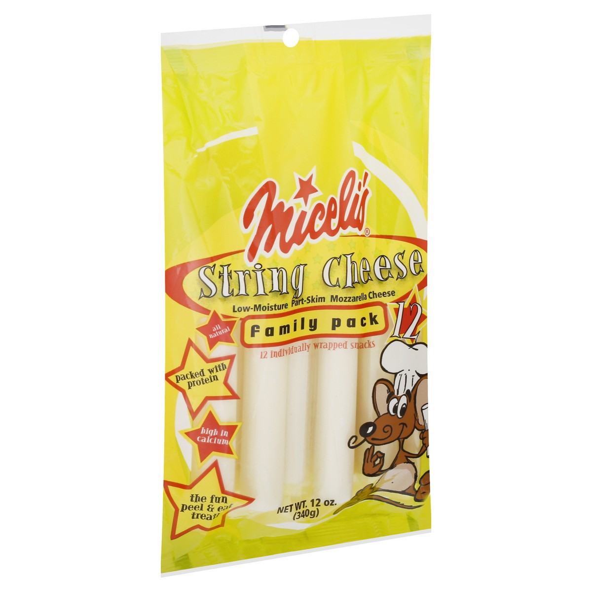 slide 7 of 9, Miceli's Family Pack Part-Skim Low-Moisture Mozzarella String Cheese 12 oz, 12 oz