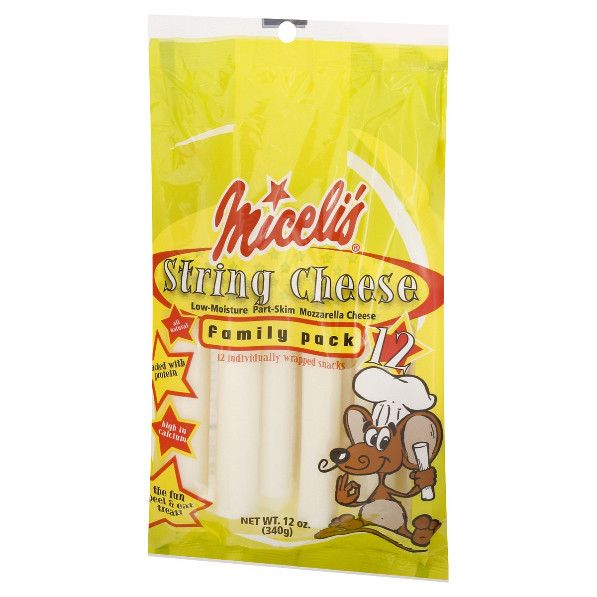 slide 9 of 9, Miceli's Family Pack Part-Skim Low-Moisture Mozzarella String Cheese 12 oz, 12 oz