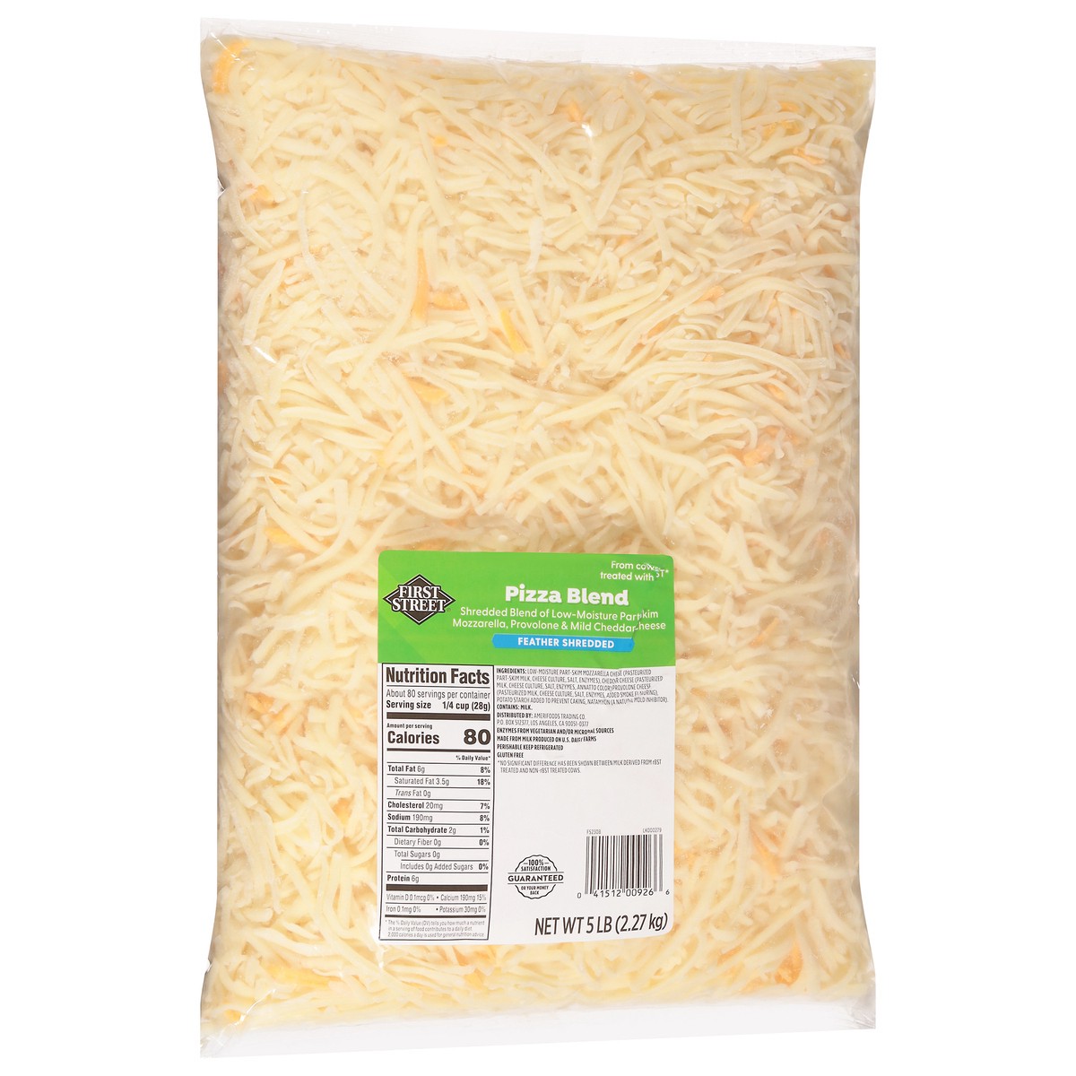 slide 9 of 13, Cb13 First Street Pizza Blend Cheese Feather Shred (BULK), 5 lb