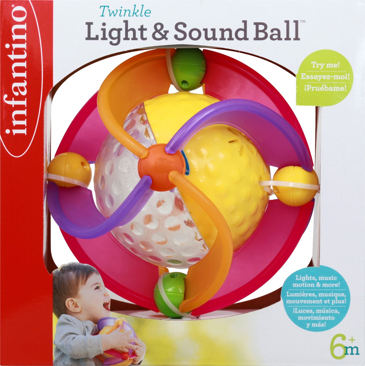 slide 1 of 11, Infantino Light & Sound Ball 1 ea, 1 ct