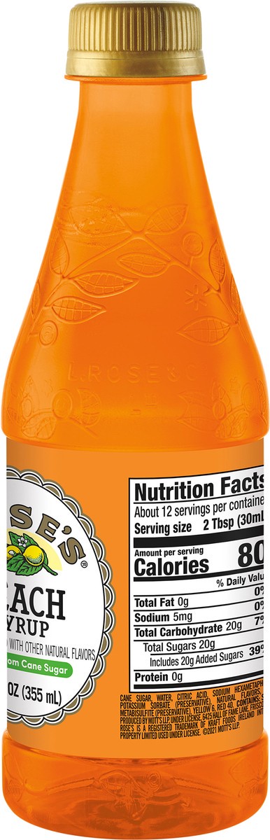 slide 5 of 12, Rose's Peach Simple Syrup Mixer- 12 fl oz, 12 fl oz