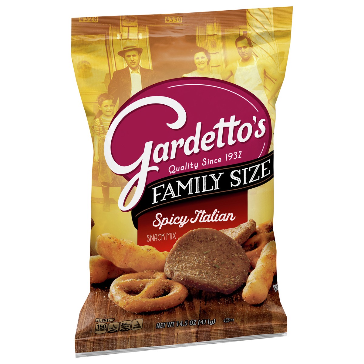 slide 12 of 13, Gardetto's Snack Party Mix, Spicy Italian, Family Size Bag Pub Mix, 14.5 oz, 14.5 oz