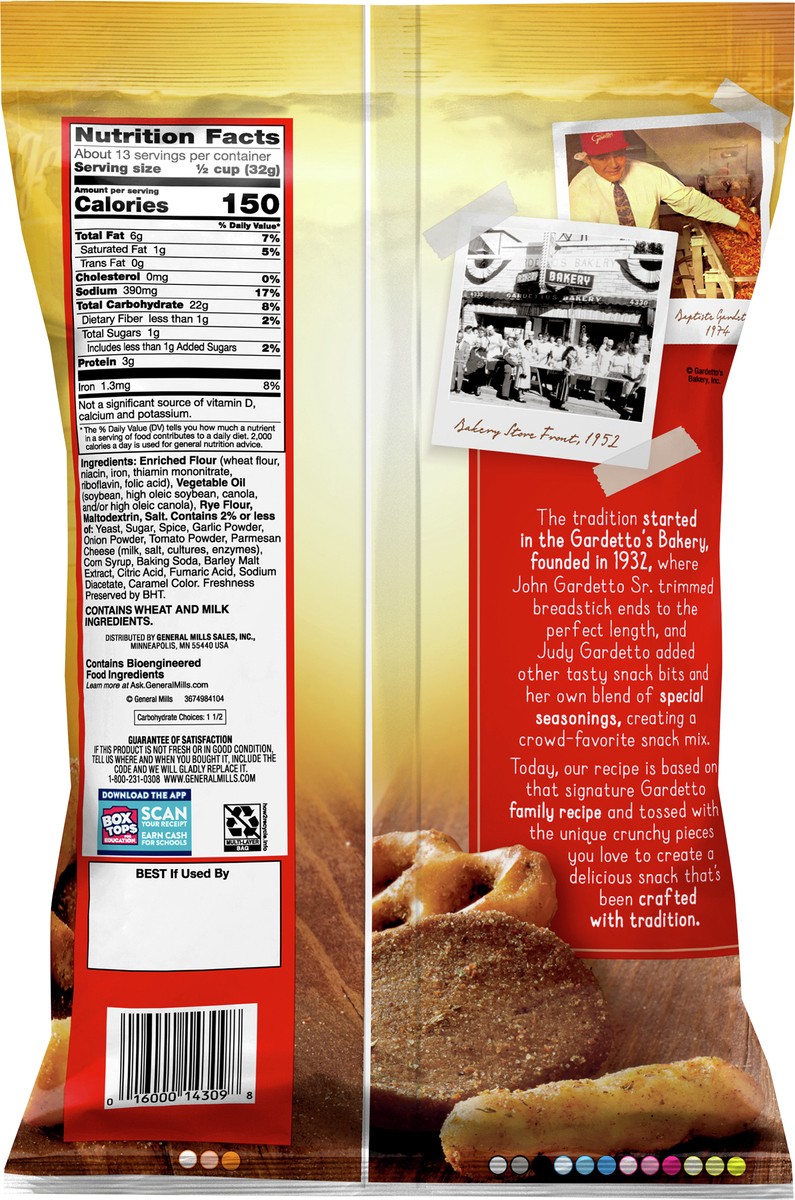 slide 10 of 13, Gardetto's Snack Party Mix, Spicy Italian, Family Size Bag Pub Mix, 14.5 oz, 14.5 oz