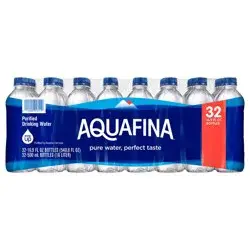 Aquafina Purified Drinking Water 16.9 Fl Oz 32 Count Bottle