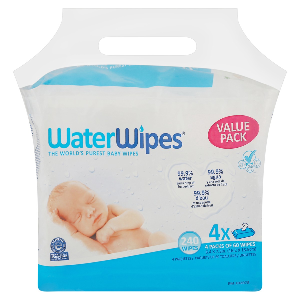 slide 1 of 2, WaterWipes Plastic-Free Original Unscented 99.9% Water Based Baby Wipes - 240ct, 240 ct