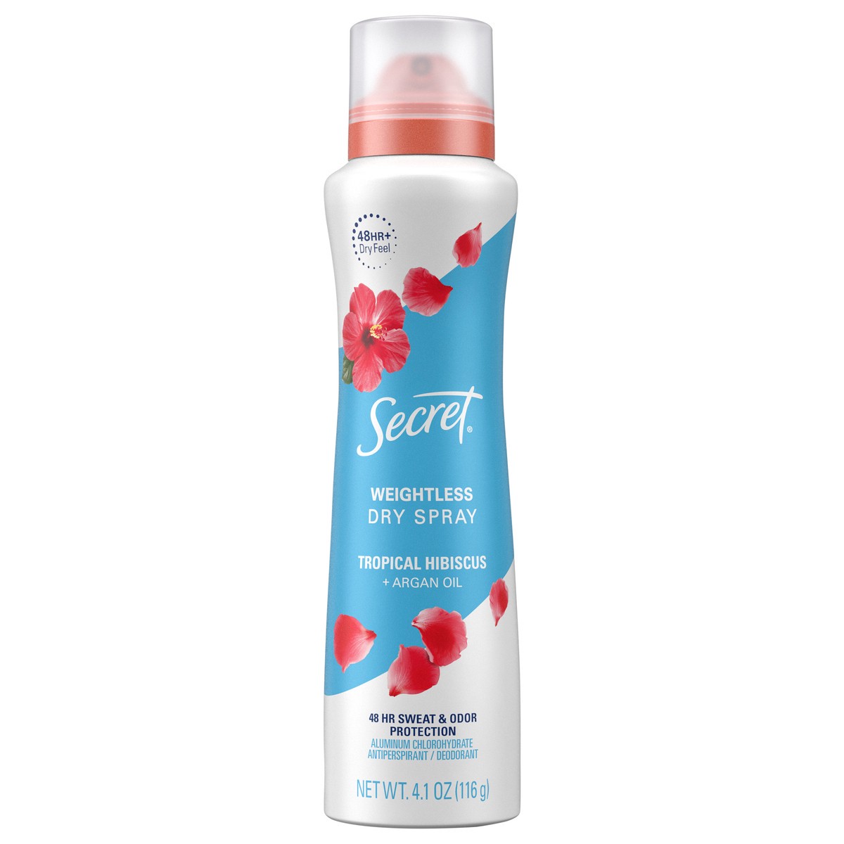 slide 3 of 8, Secret Dry Spray Antiperspirant and Deodorant for Women, Tropical Hibiscus, 4.1 oz., 4.1 oz