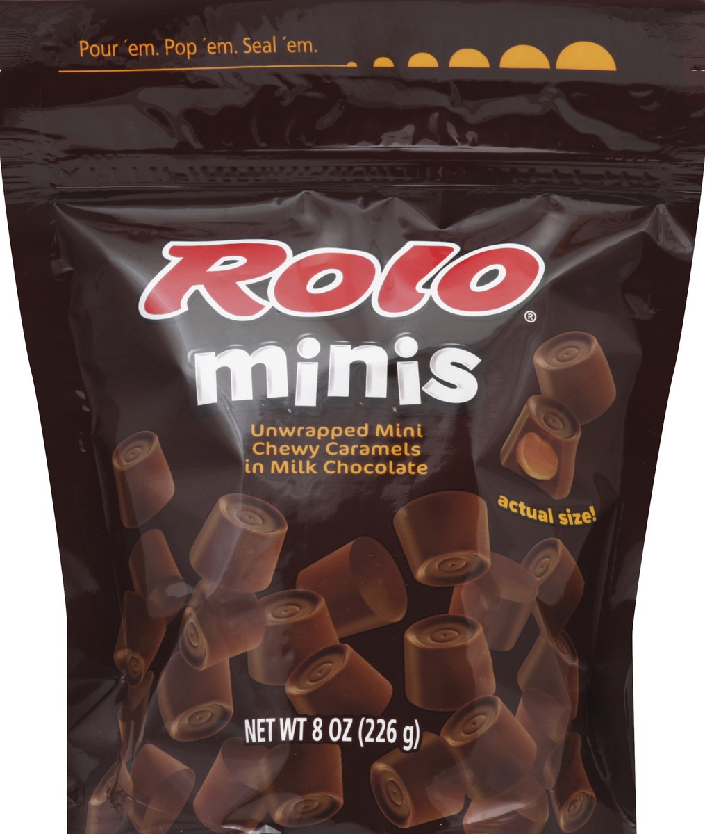 slide 3 of 3, Rolo Unwrapped Mini Chewy Caramels In Milk Chocolate, 8 oz