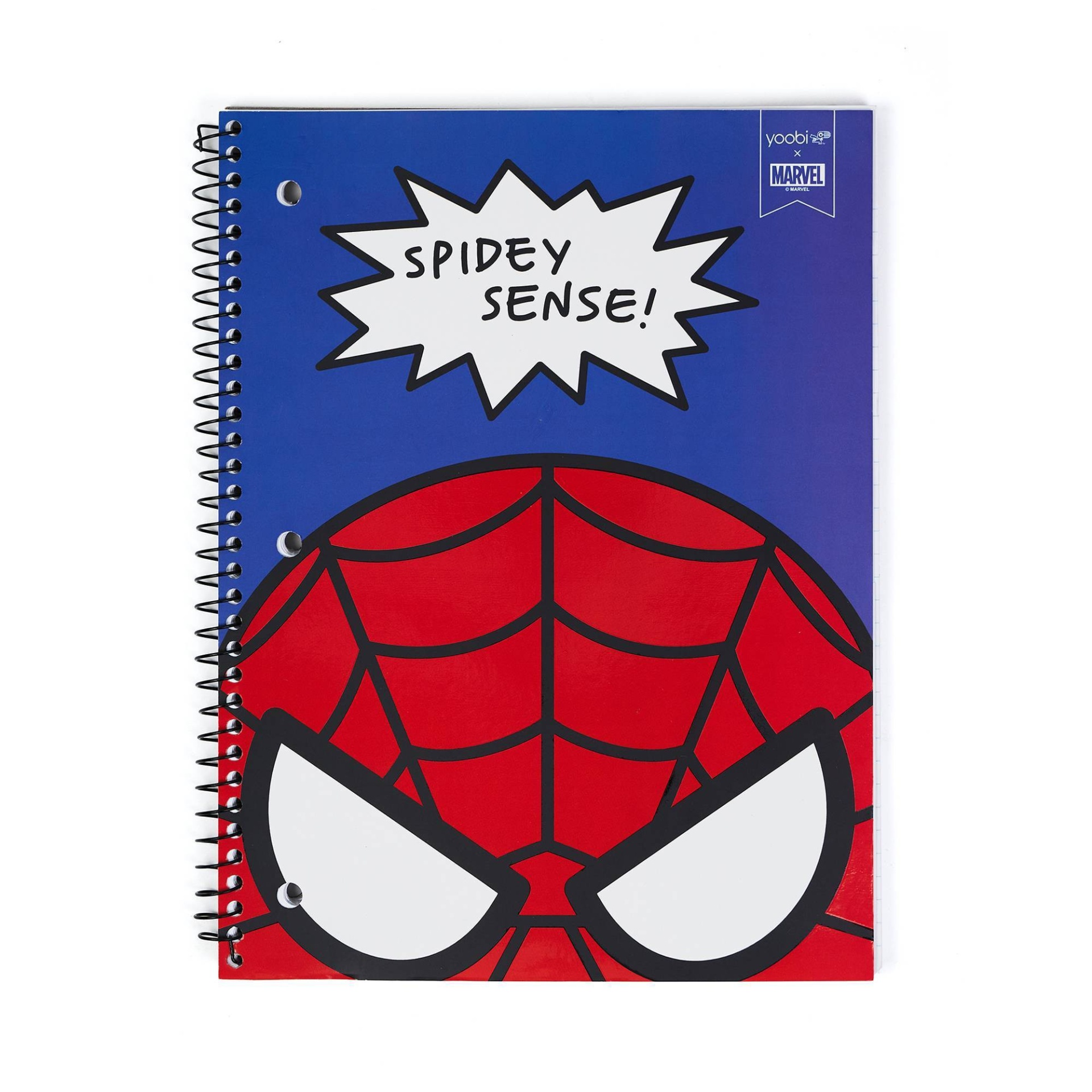 slide 1 of 3, Yoobi Marvel Spider-Man Yoobi College Ruled 1 Subject Spiral Notebook Blue, 1 ct