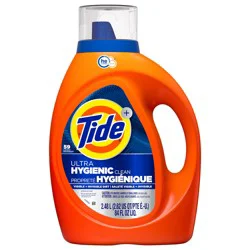 Tide Ultra Hygienic Clean Liquid Laundry Detergent, Original Scent, 84 fl oz, 59 Loads, Removes visible and invisible dirt, Laundry Detergent Liquid