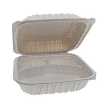 Earthchoice White Foam 3 Compartment Containers, Hinged