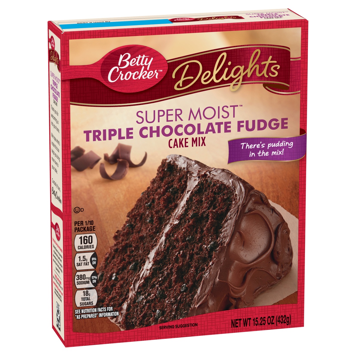 slide 2 of 10, Betty Crocker Triple Chocolate Fudge Cake Mix, 15.25 oz
