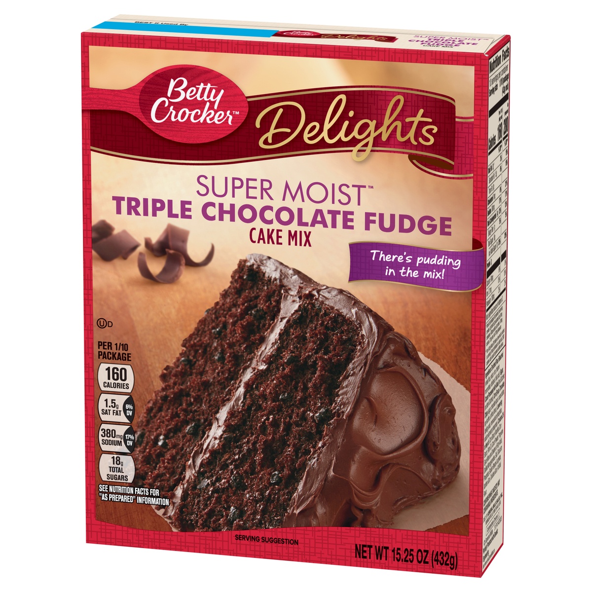slide 3 of 10, Betty Crocker Triple Chocolate Fudge Cake Mix, 15.25 oz