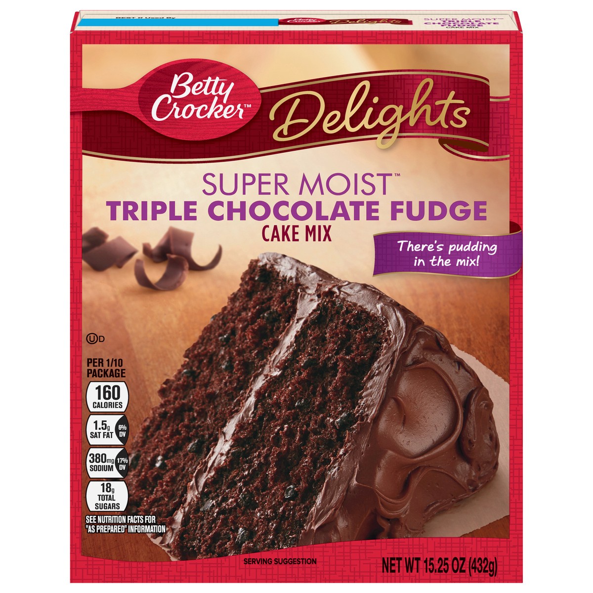 slide 1 of 4, Betty Crocker Super Moist Triple Chocolate Fudge Cake Mix, 15.25 oz, 15.25 oz