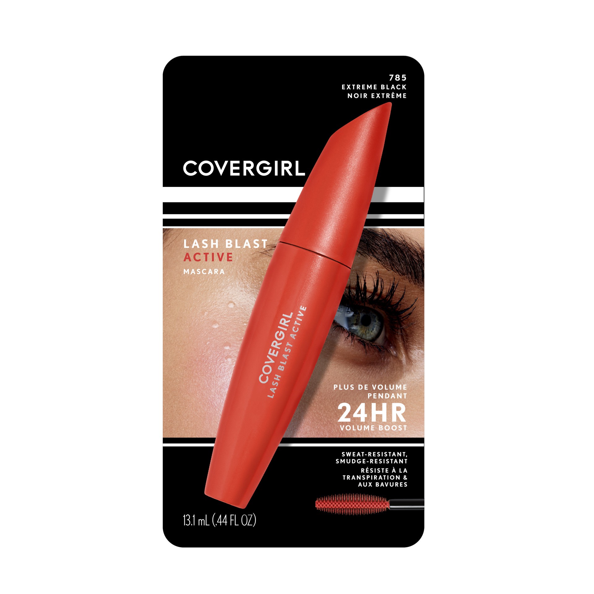 slide 1 of 4, Covergirl COVERGIRL Lash Blast Active Mascara Extreme Black, 1 ct