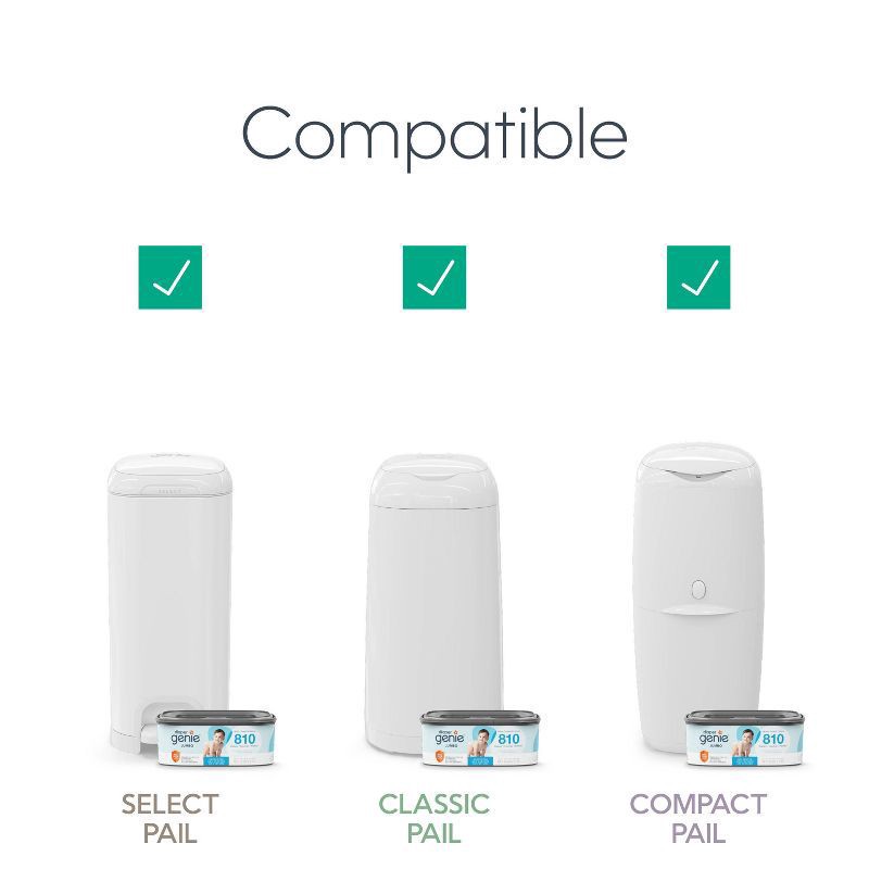 slide 8 of 14, Diaper Genie Up to 810 Diapers Unscented Refill Jumbo 1 ea, 1 ct