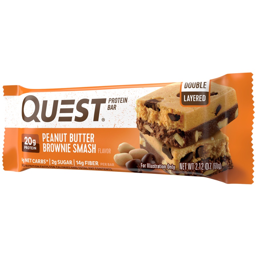 slide 3 of 5, Quest Peanut Butter Brownie Smash Protein Bar, 2.12 oz
