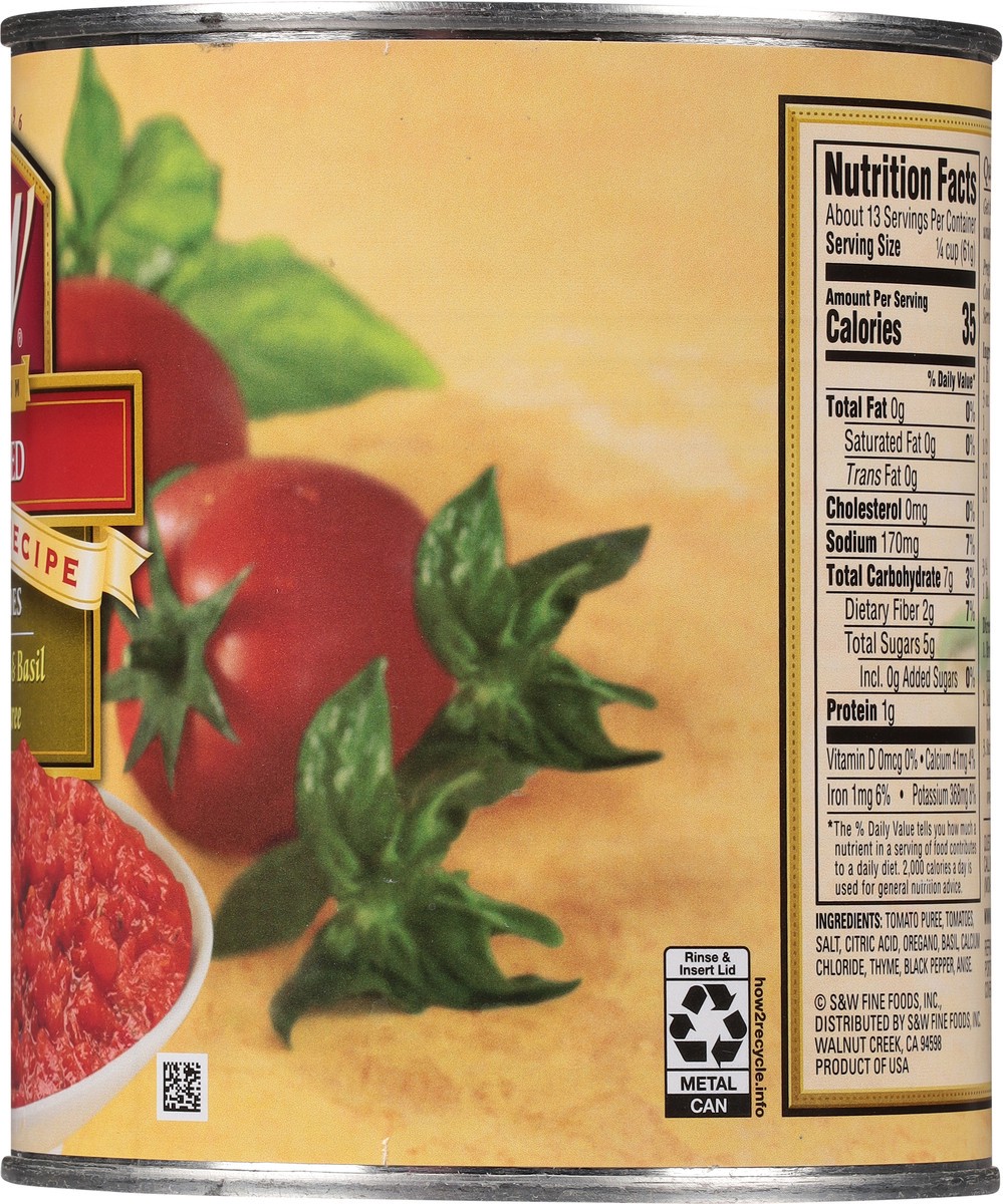 slide 8 of 9, S&W Italian Recipe Crushed Tomatoes with Oregano & Basil in Rich Puree 28 oz, 