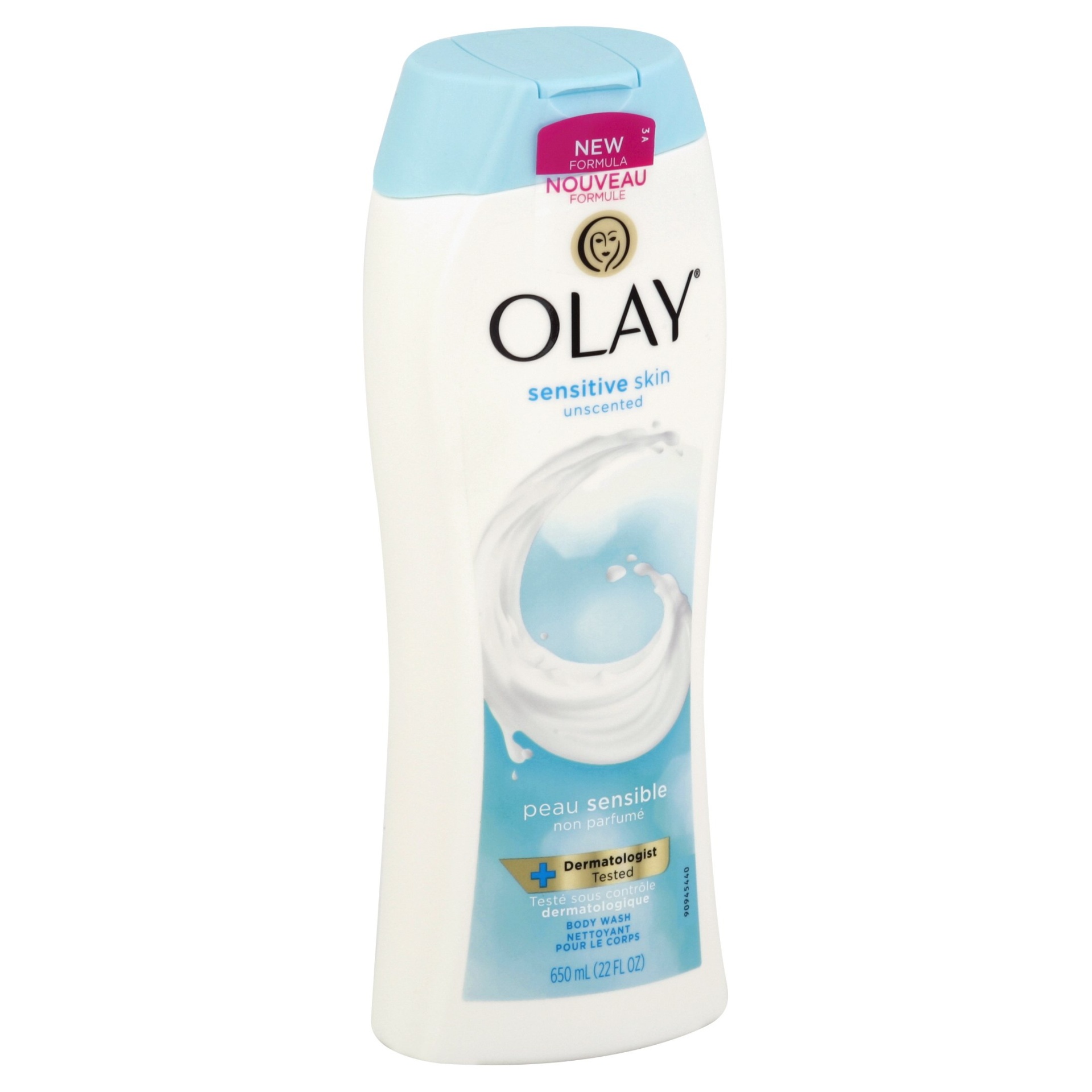 slide 1 of 4, Olay Sensitive Skin Body Wash Unscented, 22 fl oz