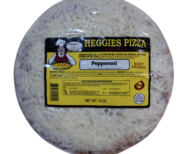 slide 1 of 1, Heggies Pepperoni Pizza, 15 oz