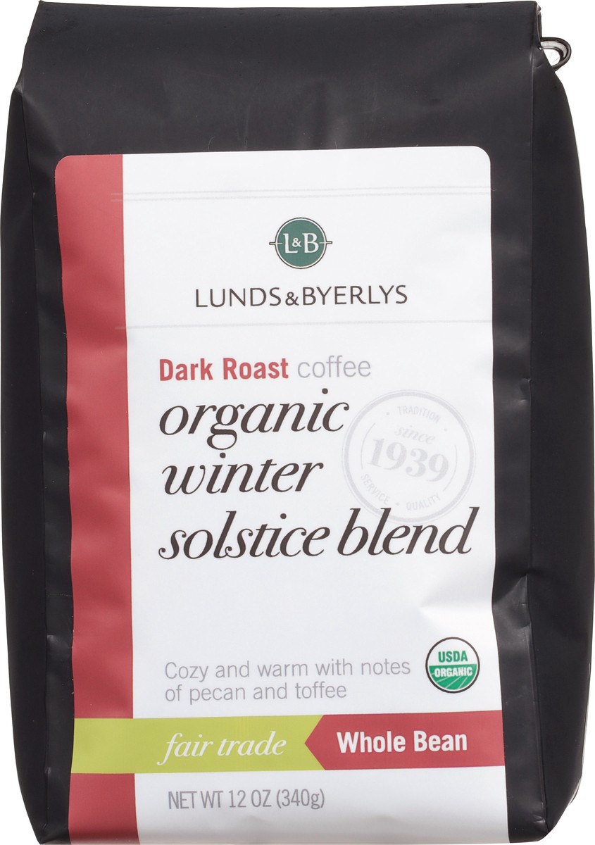slide 11 of 11, Lunds & Byerlys Organic Dark Roast Whole Bean Winter Solstice Blend Coffee 12 oz, 12 oz