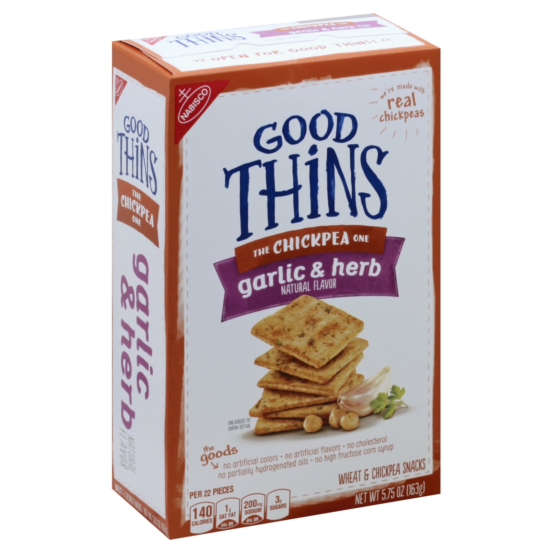 GOOD THiNS The Chickpea One Garlic & Herb Crackers 5.75 oz Shipt