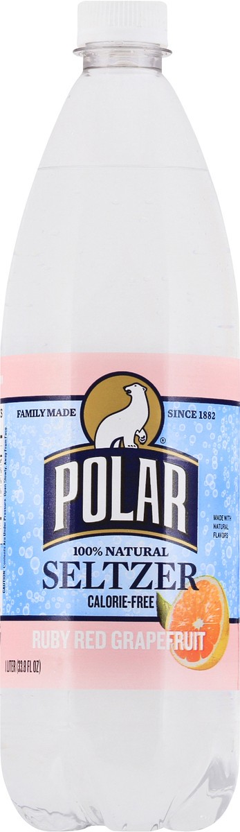 slide 3 of 7, Polar Beverages Polar Seltzer Water Ruby Red Grapefruit, 1 liter
