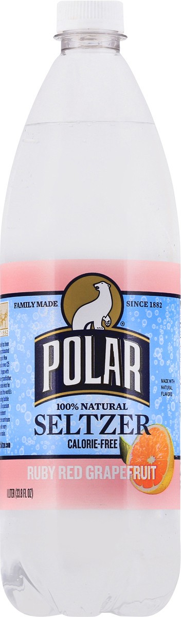 slide 4 of 7, Polar Beverages Polar Seltzer Water Ruby Red Grapefruit, 1 liter