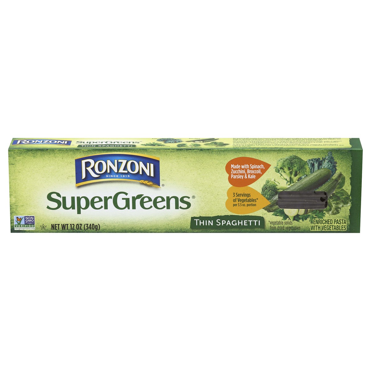 slide 9 of 11, Ronzoni Thin Supergreens Spaghetti, 12 oz