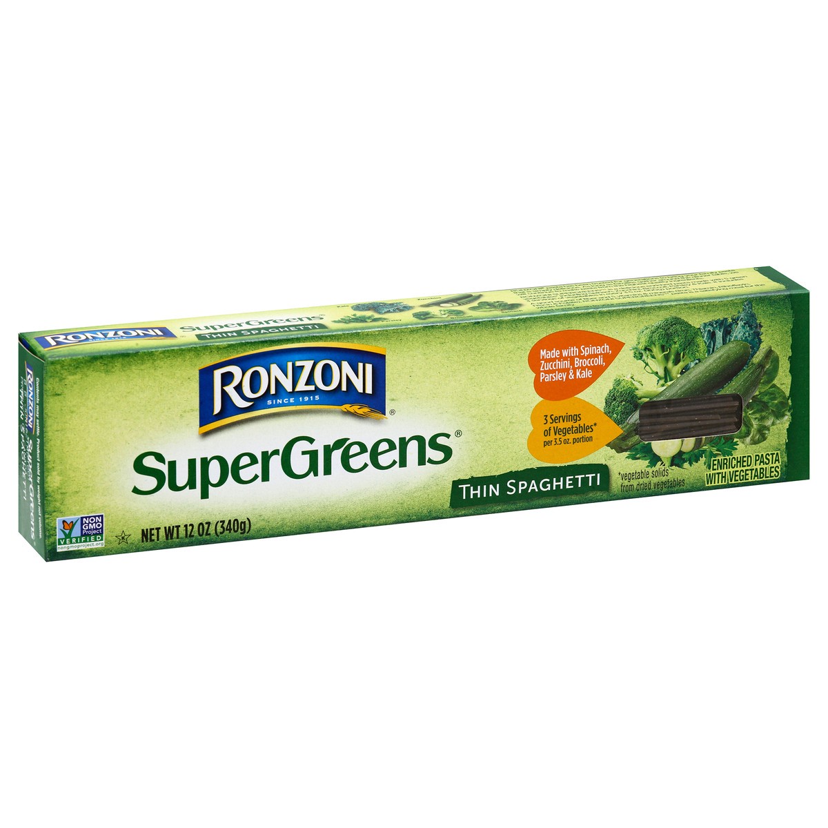 slide 2 of 11, Ronzoni Thin Supergreens Spaghetti, 12 oz