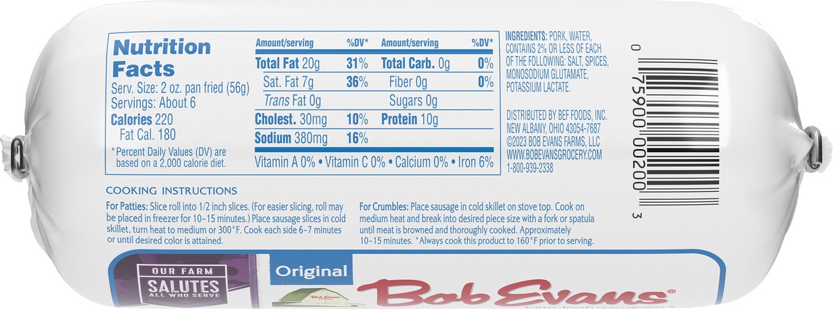 slide 9 of 9, Bob Evans Reg Sausage Rolls, 16 oz