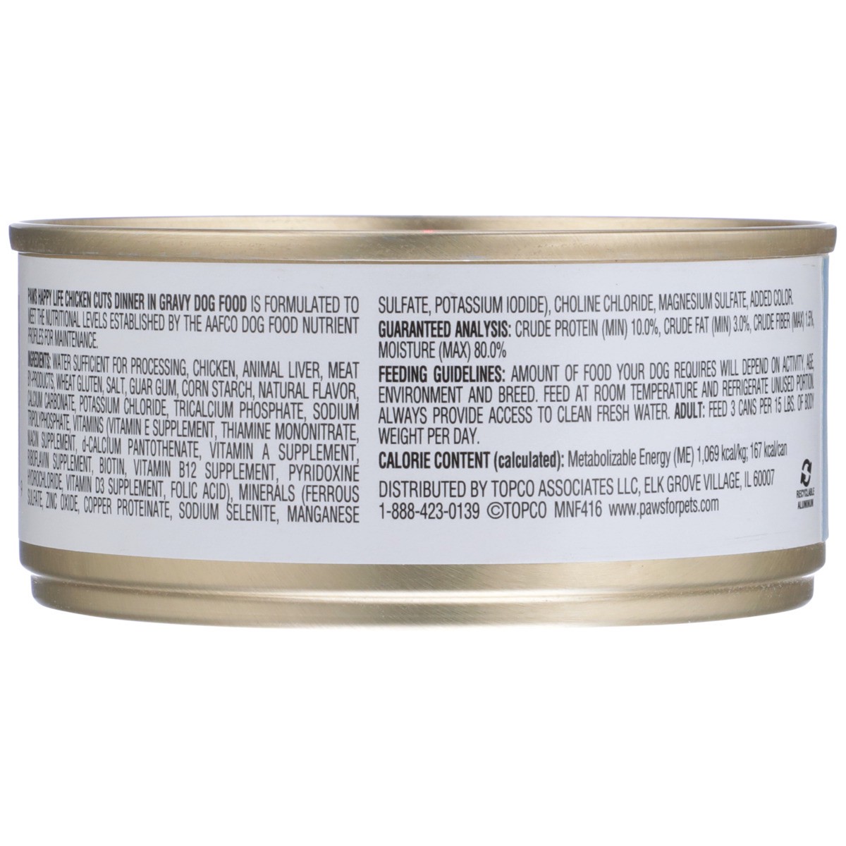 slide 2 of 11, Paws Happy Life Chicken Cuts Dinner In Gravy Dog Food, 5.5 oz