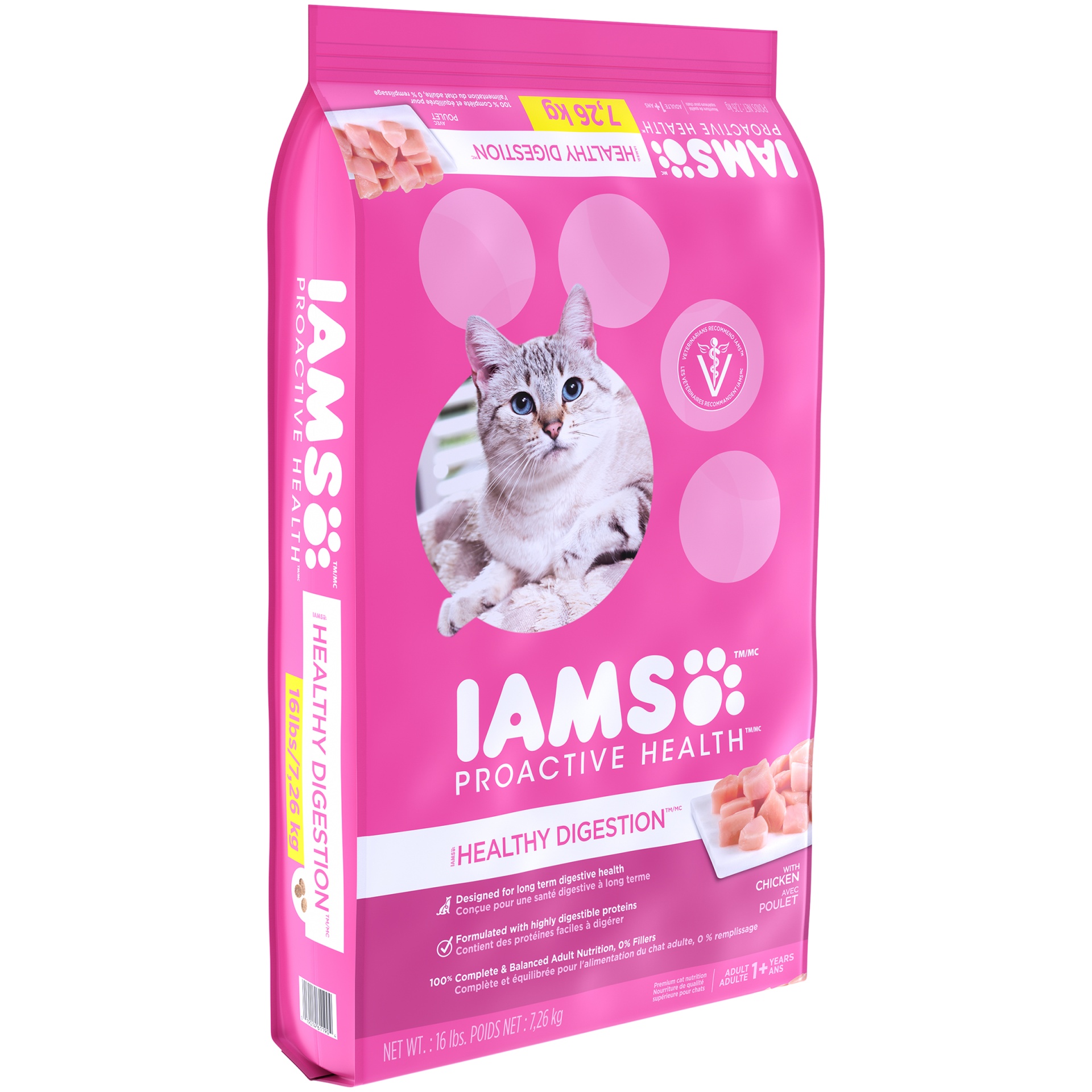 slide 1 of 1, IAMS Proactive Health Dry Cat Digestive Care, 16 lb
