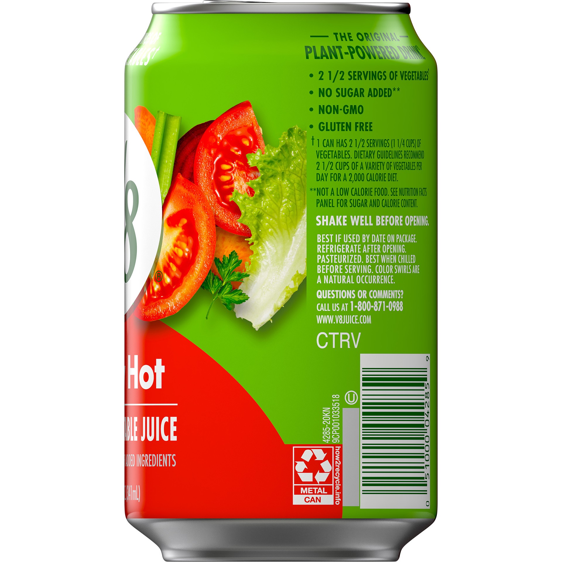 slide 4 of 5, V8 Spicy Hot 100% Vegetable Juice, 11.5 oz