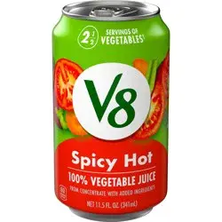 V8 Spicy Hot 100% Vegetable Juice, 11.5 fl oz Can