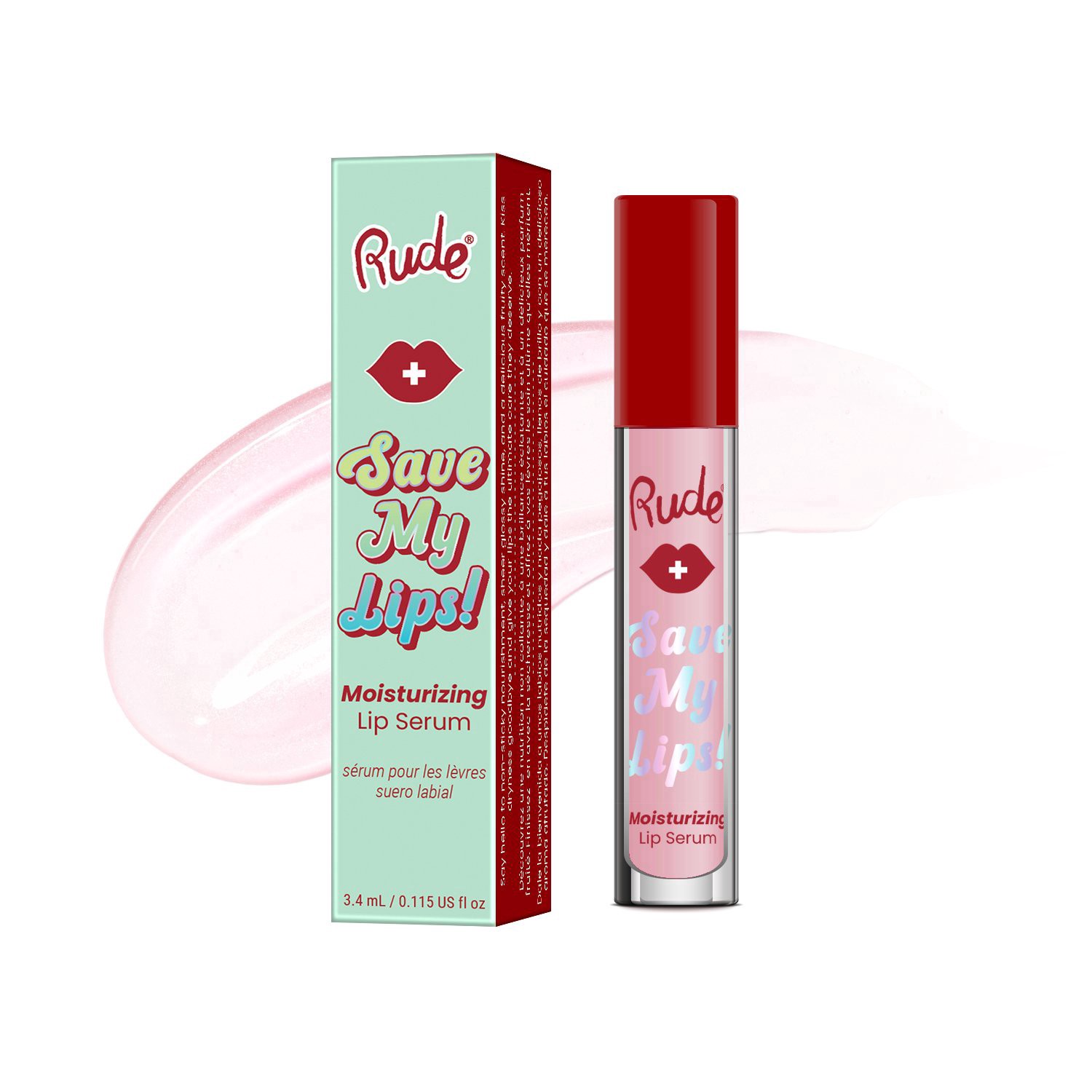 slide 1 of 1, Rude Cosmetics Save My Lips Moisturizing Lip Serum - Cherry, 1 ct