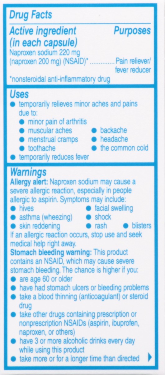 slide 10 of 11, Aleve Liquid Gels Pain Reliever/Fever Reducer 20 Capsules, 20 ct