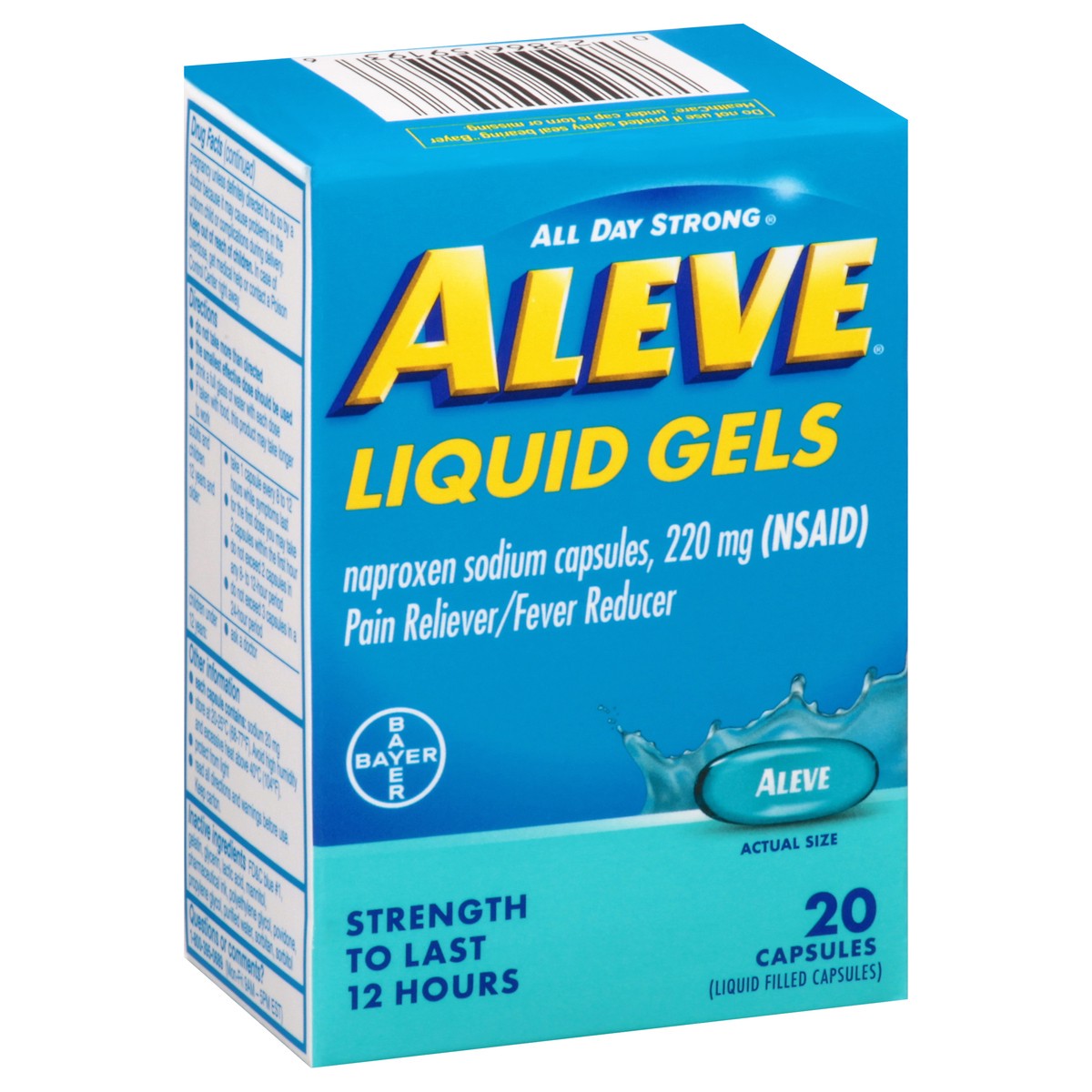 slide 8 of 11, Aleve Liquid Gels Pain Reliever/Fever Reducer 20 Capsules, 20 ct