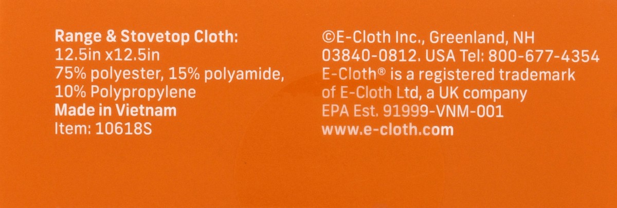 slide 4 of 9, E-Cloth Range & Stovetop Cloth 1 ea, 1 ct