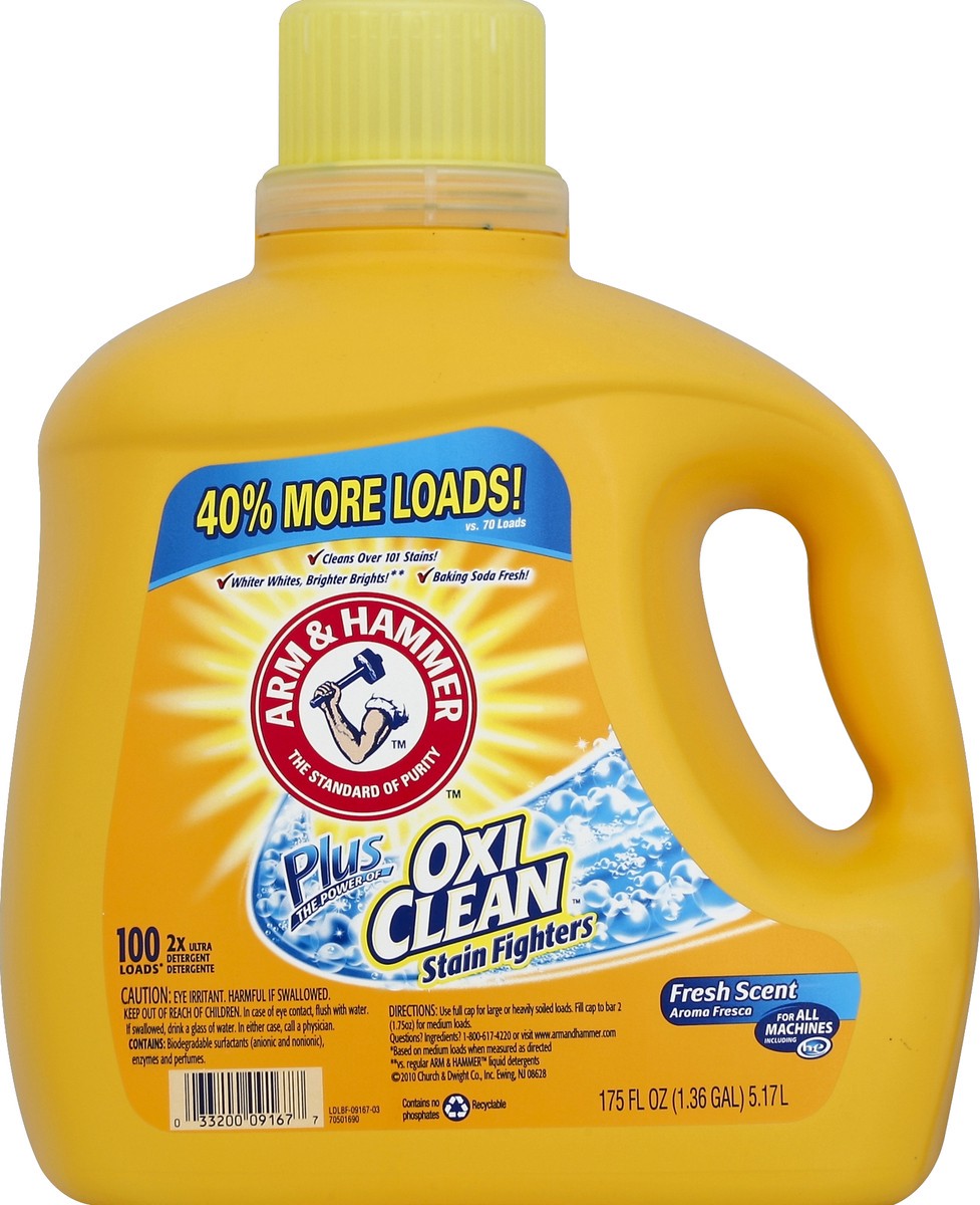 slide 2 of 2, ARM & HAMMER Laundry Detergent 175 oz, 175 fl oz