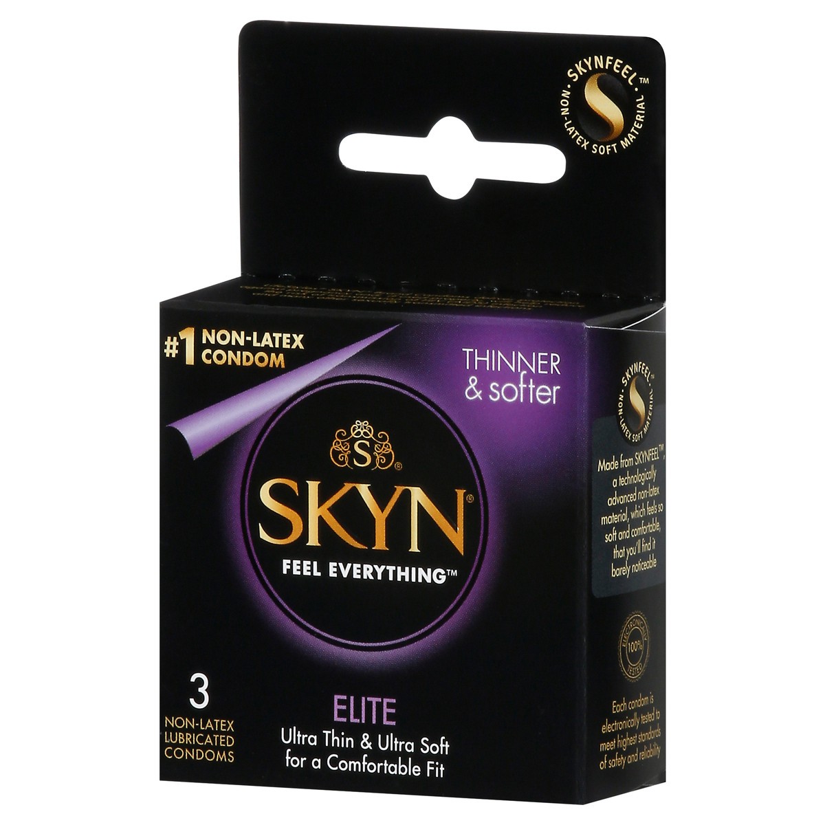 slide 3 of 12, SKYN Feel Everything Elite Non-Latex Lubricated Condoms 3 ea, 3 ct