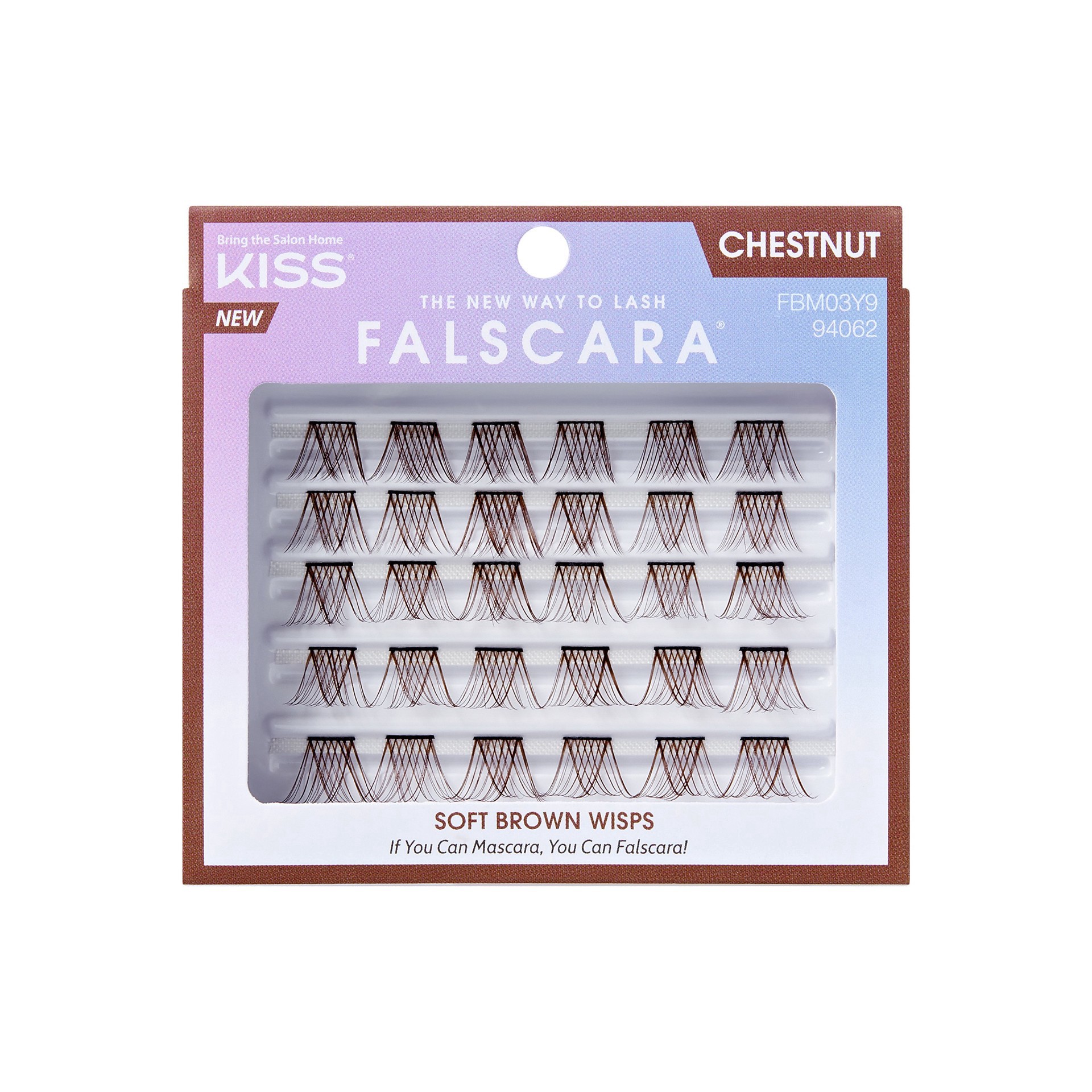 slide 1 of 1, KISS Falscara Soft Brown Wisp Lashes - Chestnut, 10-14mm Multipack, 1 ct