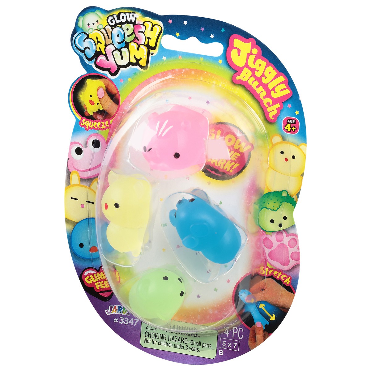 slide 7 of 9, Ja-Ru Squeesh Yum Age 4+ Jiggly Bunch 4 ea, 4 ct