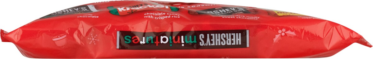 slide 4 of 11, HERSHEY'S Miniatures Assorted Milk and Dark Chocolate Candy Bars, Holiday, 17.1 oz, Bag, 17.1 oz