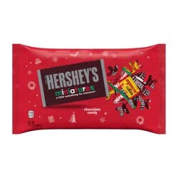 HERSHEY'S Miniatures Assorted Chocolate, Christmas Candy Bag, 17.1 oz