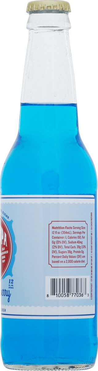 slide 5 of 12, Grandpa Joe's Soda, Blue Rasberry, Old Fashioned - 12 oz, 12 oz
